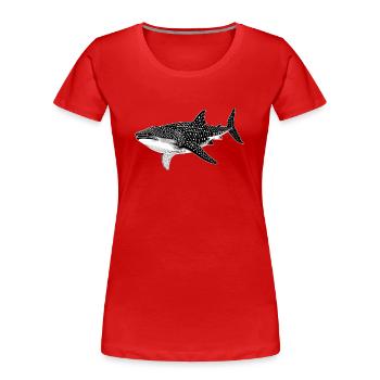 Whale Shark Walhaie Walhai - Frauen Premium Bio T-Shirt - Rot - Vorne - Mia (176cm)