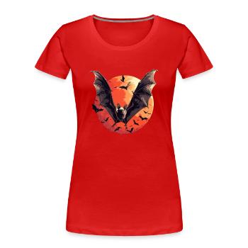Chauve-souris Chauve-souris - T-shirt bio Premium Femme - rouge - Devant - Mia (176cm)