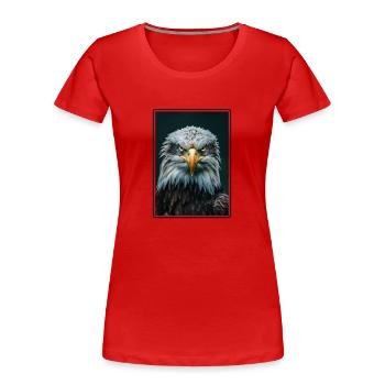Bald Eagle Weißkopfseeadler - Frauen Premium Bio T-Shirt - Rot - Vorne - Mia (176cm)