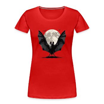 Chauve-souris Chauve-souris - T-shirt bio Premium Femme - rouge - Devant - Mia (176cm)