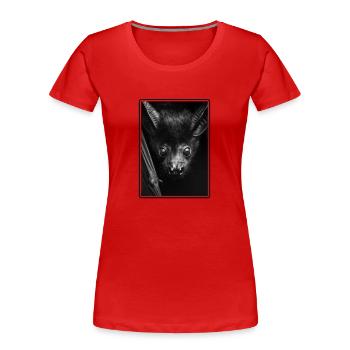 Chauve-souris Chauve-souris - T-shirt bio Premium Femme - rouge - Devant - Mia (176cm)