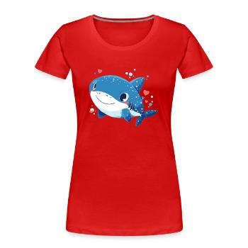 Whale Shark Walhaie Walhai - Frauen Premium Bio T-Shirt - Rot - Vorne - Mia (176cm)