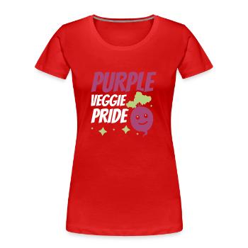 Beetroot vegetables for vegan farmer beets - Women's Premium Organic T-Shirt - red - Front - Mia (176cm)