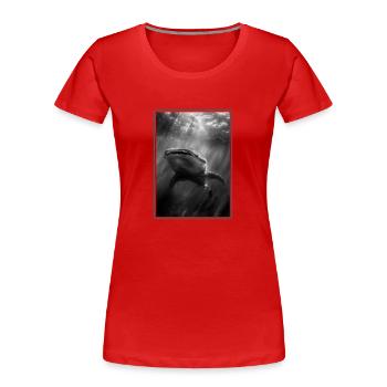 Whale Shark Walhaie Walhai - Frauen Premium Bio T-Shirt - Rot - Vorne - Mia (176cm)