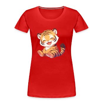 Bengal Tiger King Tiger - Women's Premium Organic T-Shirt - red - Front - Mia (176cm)