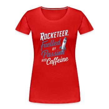 Maquette Rocket Builder - T-shirt bio Premium Femme - rouge - Devant - Mia (176cm)