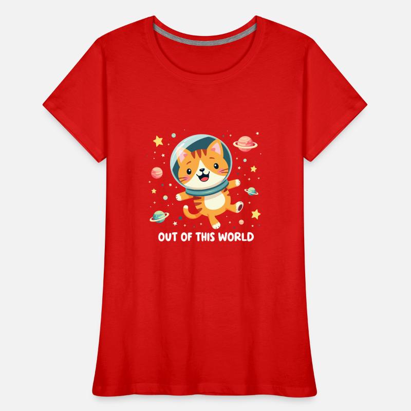 CHAT DE L’ESPACE GALAXY T-shirt bio Premium Femme