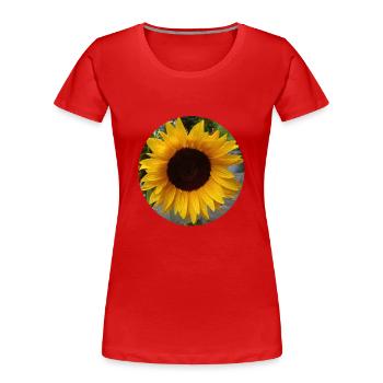 Sunflower Birthday Flower - Women's Premium Organic T-Shirt - red - Front - Mia (176cm)