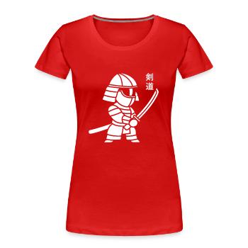 KENDO - Frauen Premium Bio T-Shirt - Rot - Vorne - Mia (176cm)