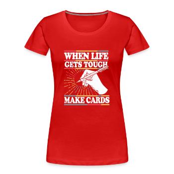 Cardmaker Scrapbooking-kartenherstellungssets Für - Frauen Premium Bio T-Shirt - Rot - Vorne - Mia (176cm)