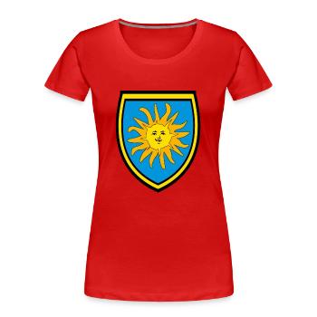 Koper, ville slovène - T-shirt bio Premium Femme - rouge - Devant - Mia (176cm)