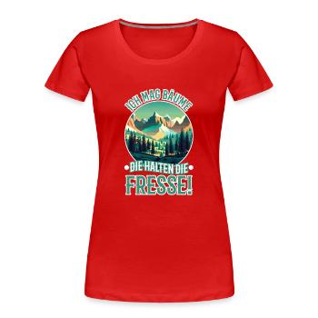 I like trees that hold the food - Women's Premium Organic T-Shirt - red - Front - Mia (176cm)