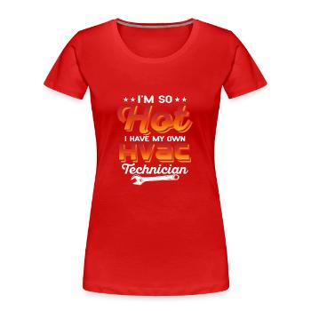 Have My Own HVAC Technician Installer Technician - Frauen Premium Bio T-Shirt - Rot - Vorne - Mia (176cm)