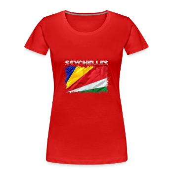 Seychellen - Frauen Premium Bio T-Shirt - Rot - Vorne - Mia (176cm)