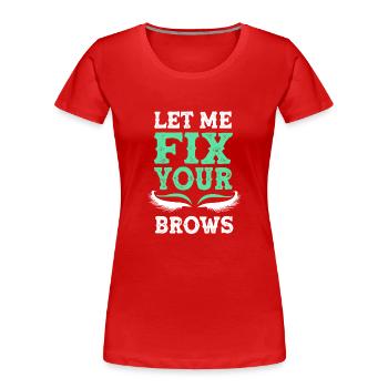 Kosmetikerin - Frauen Premium Bio T-Shirt - Rot - Vorne - Mia (176cm)
