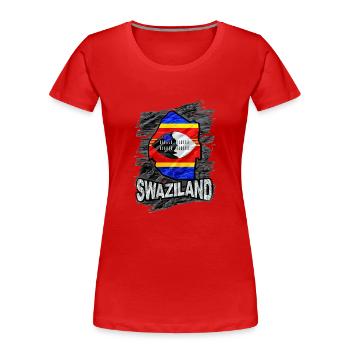 Swaziland - T-shirt bio Premium Femme - rouge - Devant - Mia (176cm)