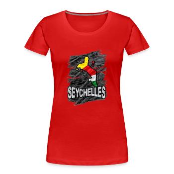 Seychellen - Frauen Premium Bio T-Shirt - Rot - Vorne - Mia (176cm)