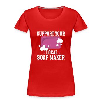 Soap Making Soap Maker - Women's Premium Organic T-Shirt - red - Front - Mia (176cm)