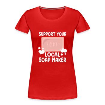 Soap Making Soap Maker - Women's Premium Organic T-Shirt - red - Front - Mia (176cm)