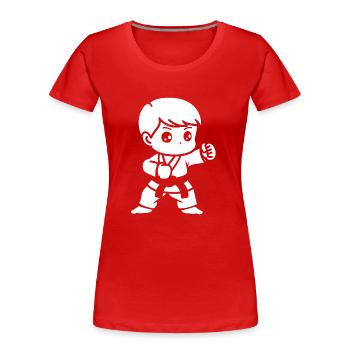Jiu Jitsu - Frauen Premium Bio T-Shirt - Rot - Vorne - Mia (176cm)