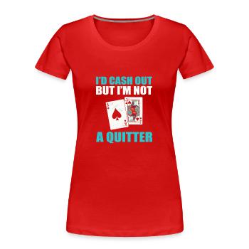Blackjack Black Jack Casino Glücksspiel - Frauen Premium Bio T-Shirt - Rot - Vorne - Mia (176cm)