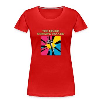 La barbe reste robuste Rasoir vintage design - T-shirt bio Premium Femme - rouge - Devant - Mia (176cm)