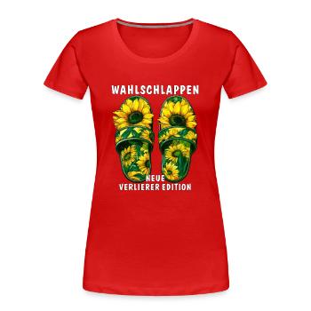 ELECTION SLIPPERS NEW LOSERS EDITION - Women's Premium Organic T-Shirt - red - Front - Mia (176cm)