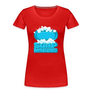 Seifenherstellung Anleitung - Frauen Premium Bio T-Shirt - Rot - Vorne - Mia (176cm)