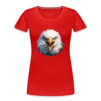Bald Eagle Weißkopfseeadler - Frauen Premium Bio T-Shirt - Rot - Vorne - Mia (176cm)