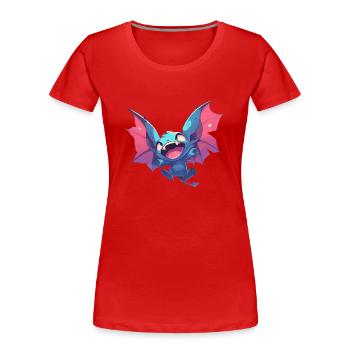 Chauve-souris Chauve-souris - T-shirt bio Premium Femme - rouge - Devant - Mia (176cm)