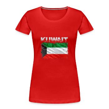 Koweït - T-shirt bio Premium Femme - rouge - Devant - Mia (176cm)