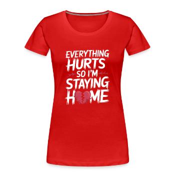 Introversion Style alternatif Émotionnel - T-shirt bio Premium Femme - rouge - Devant - Mia (176cm)
