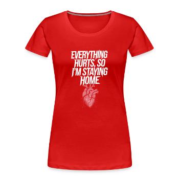 Introversion Style alternatif Émotionnel - T-shirt bio Premium Femme - rouge - Devant - Mia (176cm)