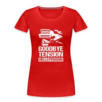 Fluglotse - Frauen Premium Bio T-Shirt - Rot - Vorne - Mia (176cm)