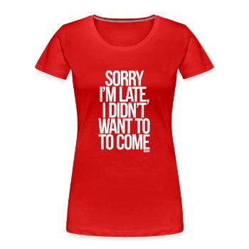 Introversion Style alternatif Émotionnel - T-shirt bio Premium Femme - rouge - Devant - Mia (176cm)