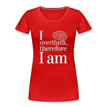 Introversion Style alternatif Émotionnel - T-shirt bio Premium Femme - rouge - Devant - Mia (176cm)