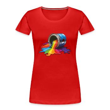 PAINT CAN PAINT - Women's Premium Organic T-Shirt - red - Front - Mia (176cm)
