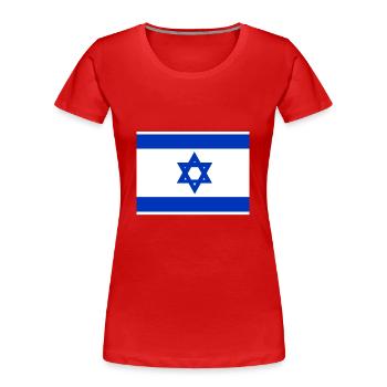 Flag Studies Israel - Women's Premium Organic T-Shirt - red - Front - Mia (176cm)