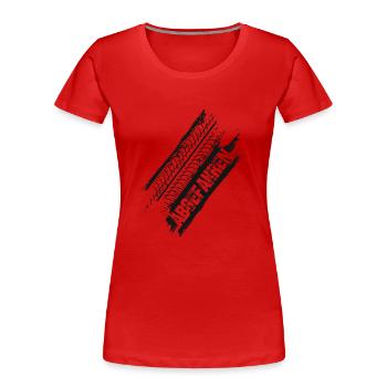 Motorsport Rallye - Frauen Premium Bio T-Shirt - Rot - Vorne - Mia (176cm)