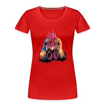 Hahn für einen Hahn Liebhaber Gockel Fan - Frauen Premium Bio T-Shirt - Rot - Vorne - Mia (176cm)