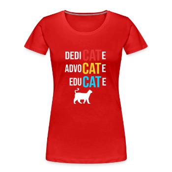 Sauvetage des animaux Droits des animaux Refuge pour animaux de sauvetage des animaux - T-shirt bio Premium Femme - rouge - Devant - Mia (176cm)