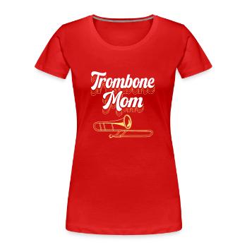 Trombone - T-shirt bio Premium Femme - rouge - Devant - Mia (176cm)