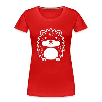 Hérisson - T-shirt bio Premium Femme - rouge - Devant - Mia (176cm)