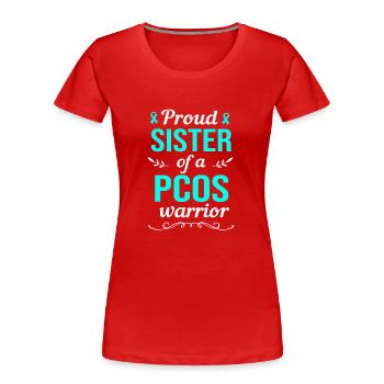 Pcos-Bewusstsein - Frauen Premium Bio T-Shirt - Rot - Vorne - Mia (176cm)