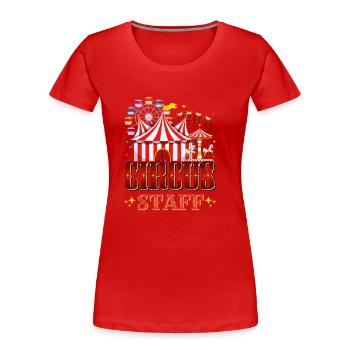 Cirque - T-shirt bio Premium Femme - rouge - Devant - Mia (176cm)