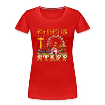 Cirque - T-shirt bio Premium Femme - rouge - Devant - Mia (176cm)
