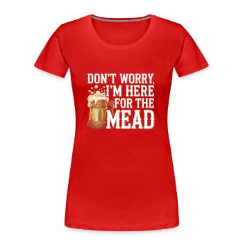 Foire Renaissance tenue Médiéval Ren Faire - T-shirt bio Premium Femme - rouge - Devant - Mia (176cm)