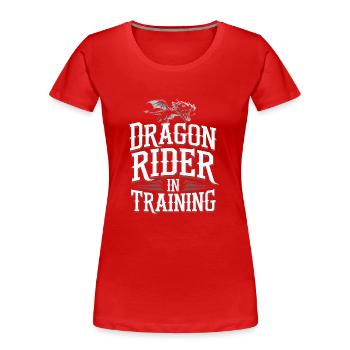 Foire Renaissance tenue Médiéval Ren Faire - T-shirt bio Premium Femme - rouge - Devant - Mia (176cm)