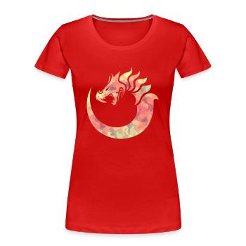 Donjons Dragon Donjon Magique - T-shirt bio Premium Femme - rouge - Devant - Mia (176cm)