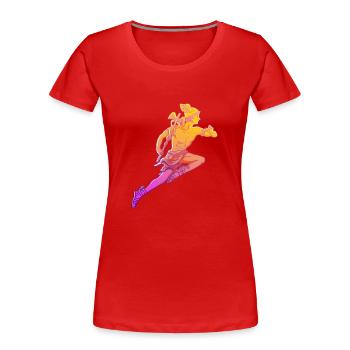 Antiker Gott Griechisch aus meinem Kopf Mythologie - Frauen Premium Bio T-Shirt - Rot - Vorne - Mia (176cm)